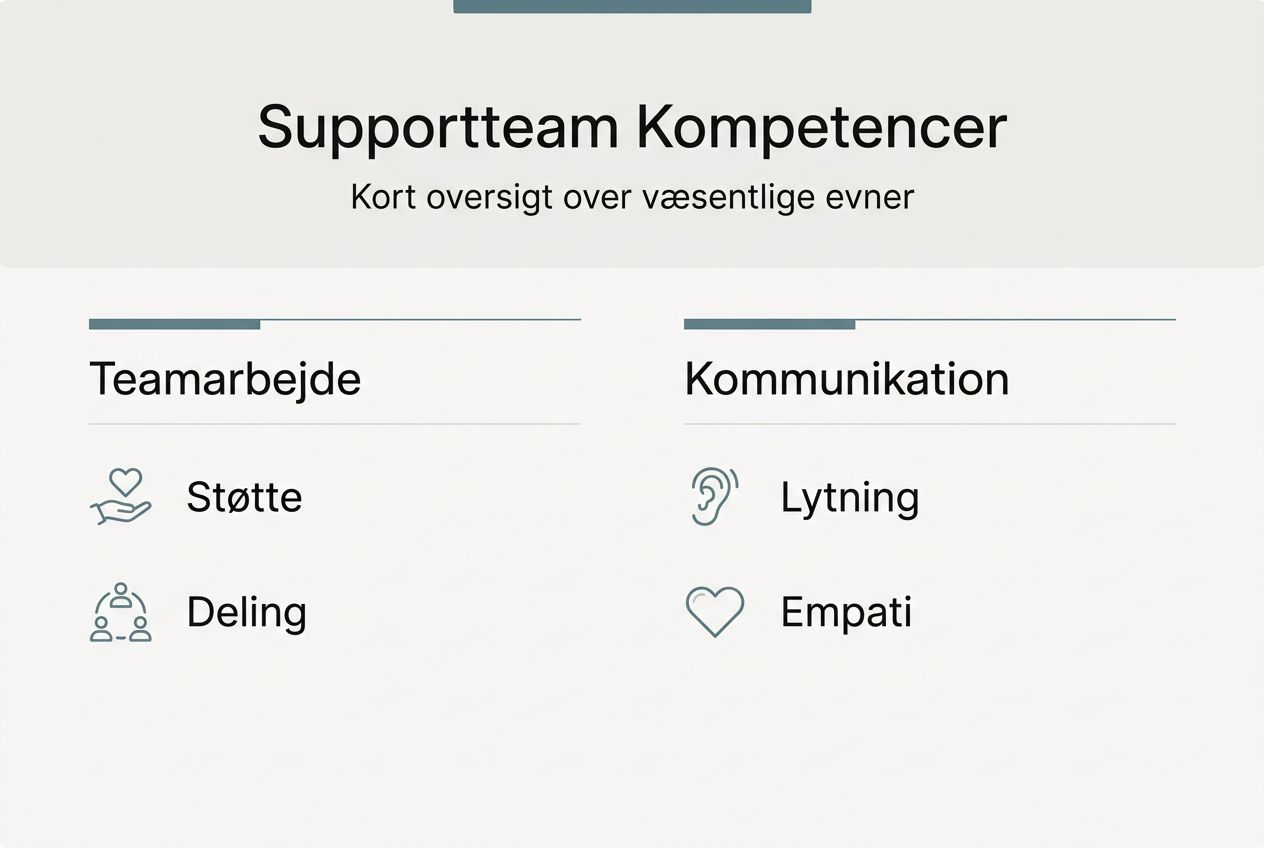 Grafik: De vigtigste kompetencer i et stærkt supportteam