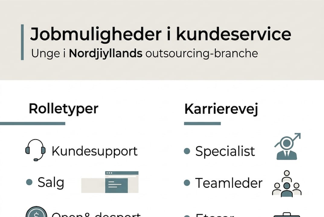 Enkel infografik: Unge nordjyder og job i kundeservice