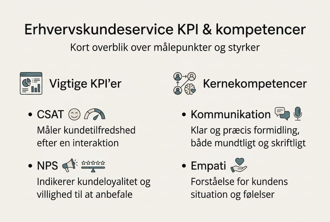 Visuel oversigt over nøgletal og medarbejderkompetencer i kundeservice