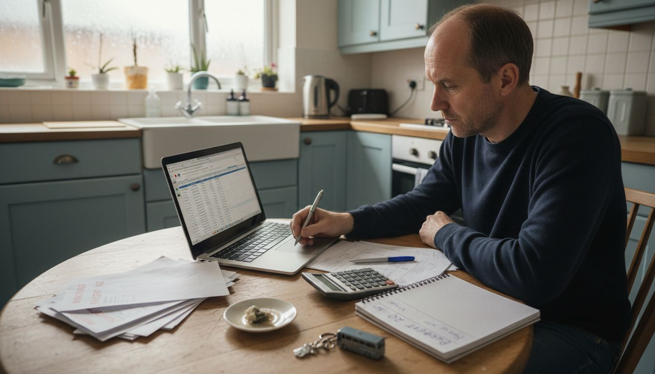 Man comparing air conditioning finance options