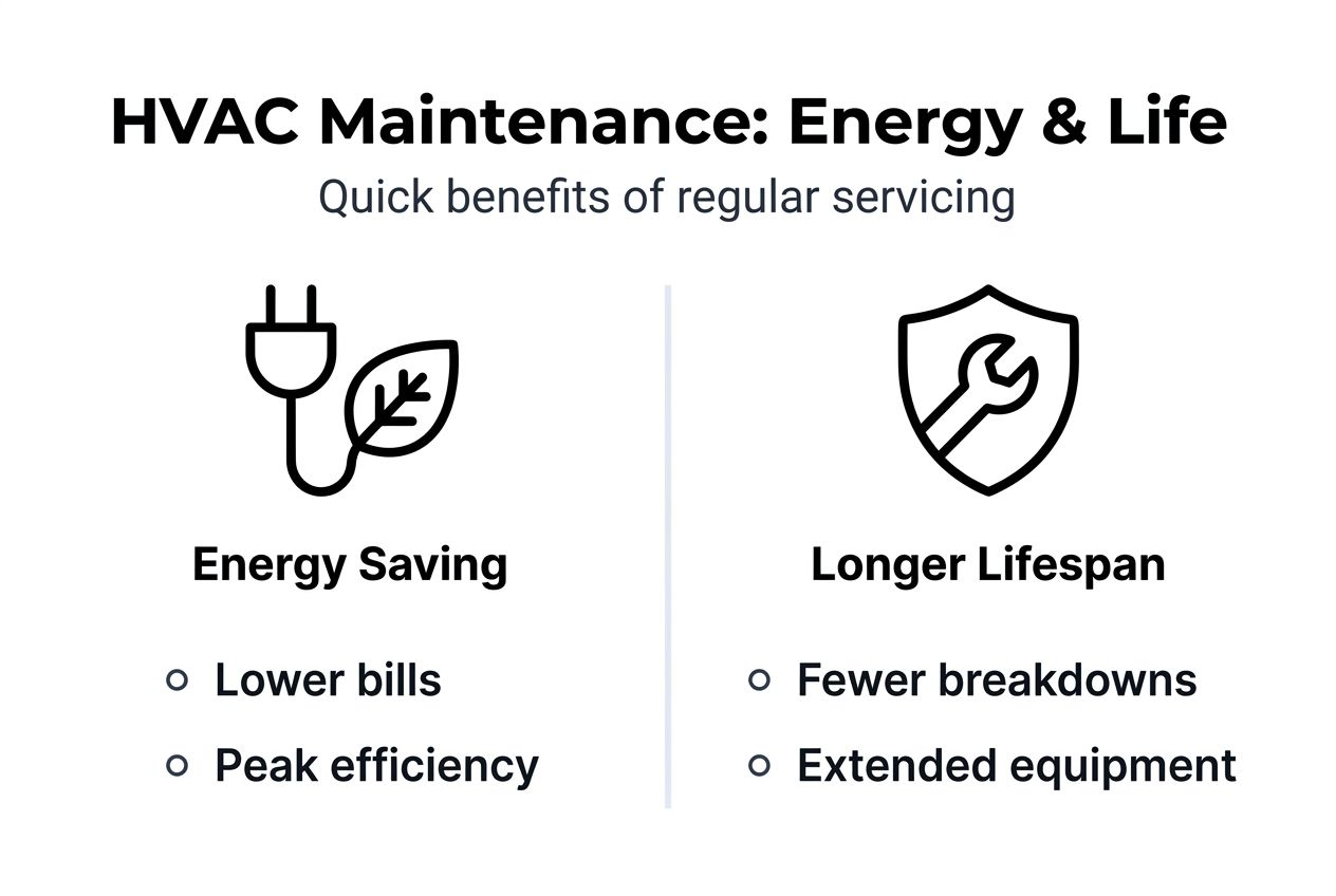 Infographic HVAC maintenance energy savings and lifespan