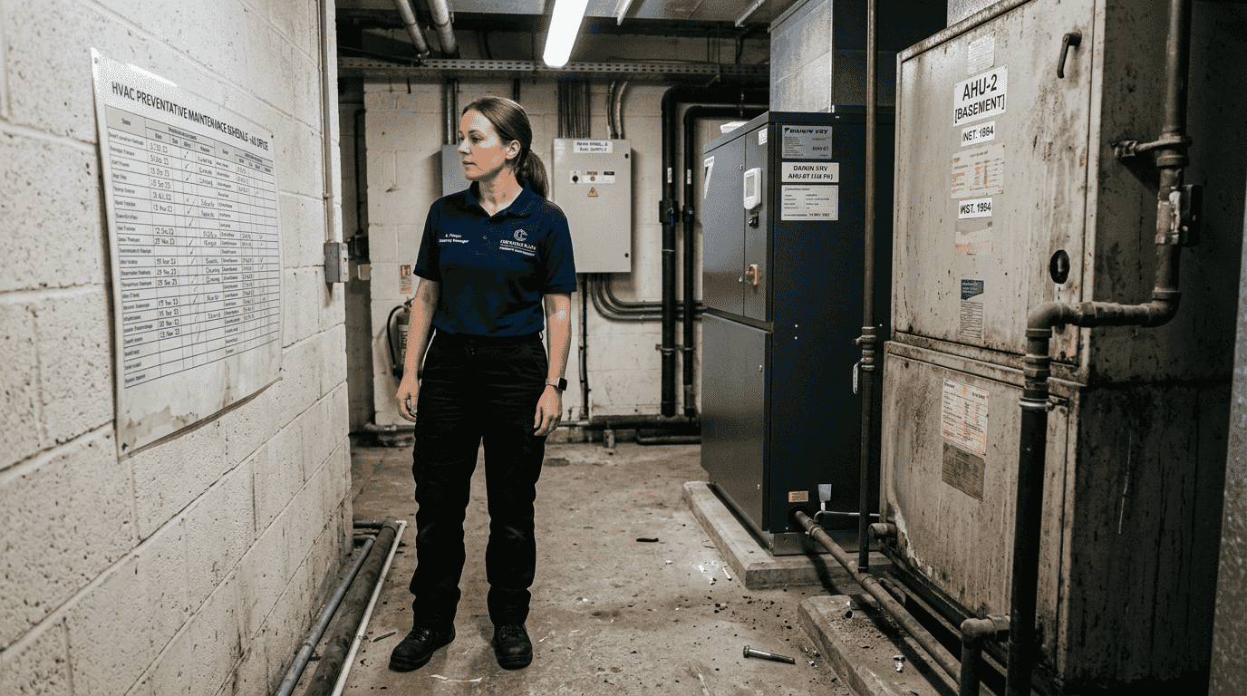 Comparing old and new HVAC units side by side