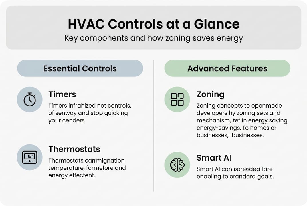 Infographic summarising HVAC controls and zoning
