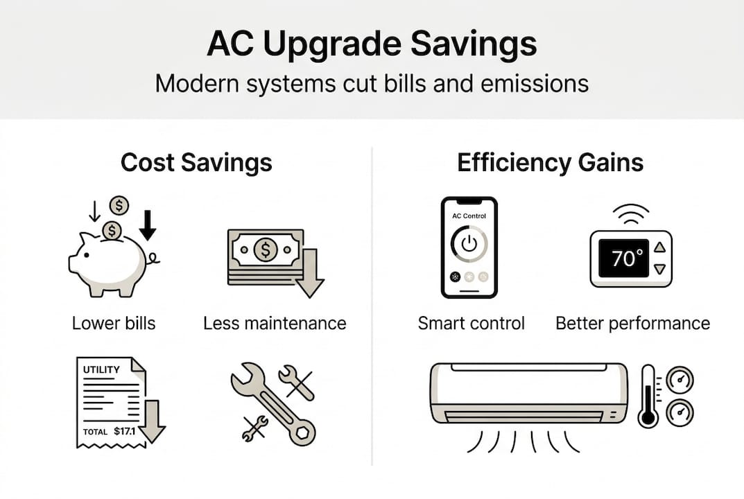 Infographic shows AC savings and efficiency