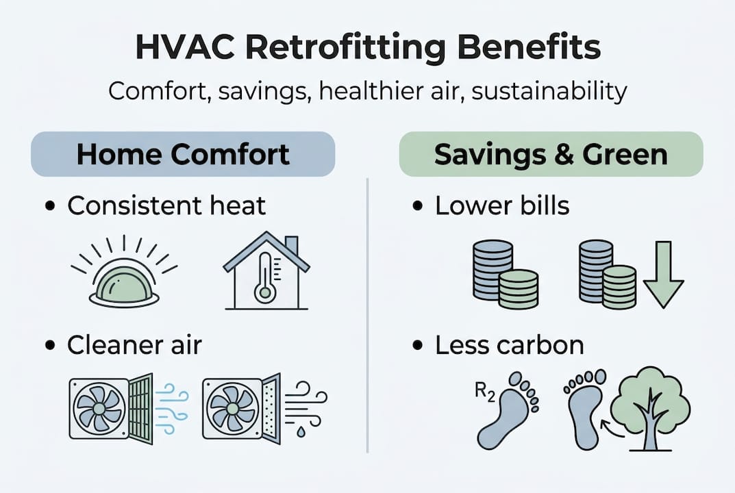 Infographic of HVAC retrofitting benefits