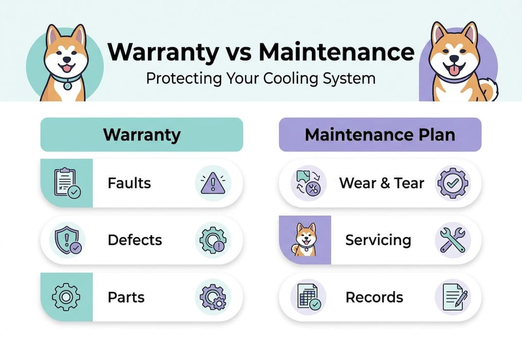 Warranty and maintenance plan comparison infographic