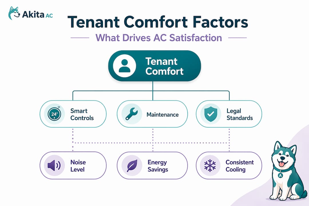 Hierarchy infographic of tenant satisfaction factors
