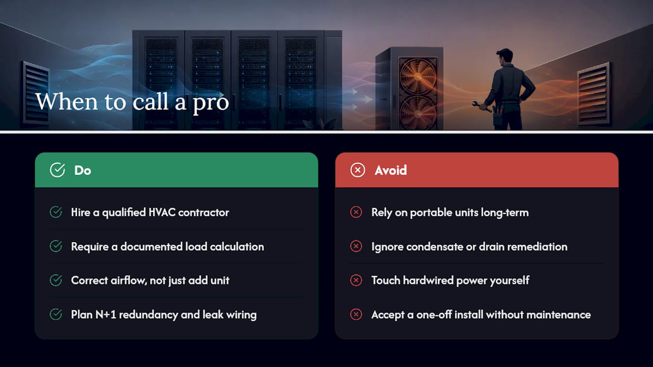 When should you bring in a professional installer? — overview diagram