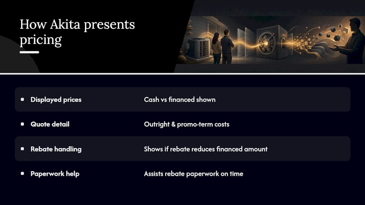 How does Akita handle 0% offers with customers? — overview diagram