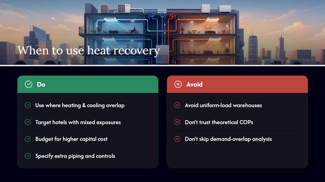 What efficiency and cost gains does heat recovery deliver? — overview diagram