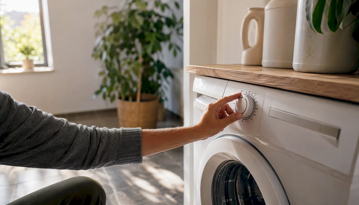 Den Timer der Waschmaschine per Hand einstellen