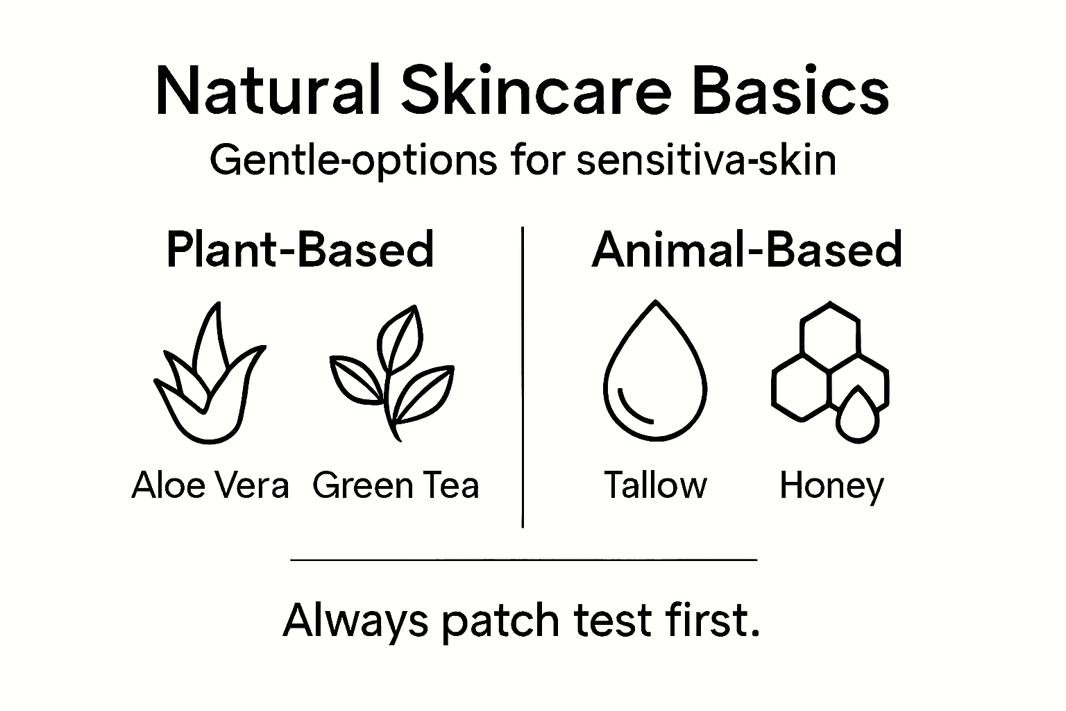 Infographic summarizes natural skincare for sensitive skin