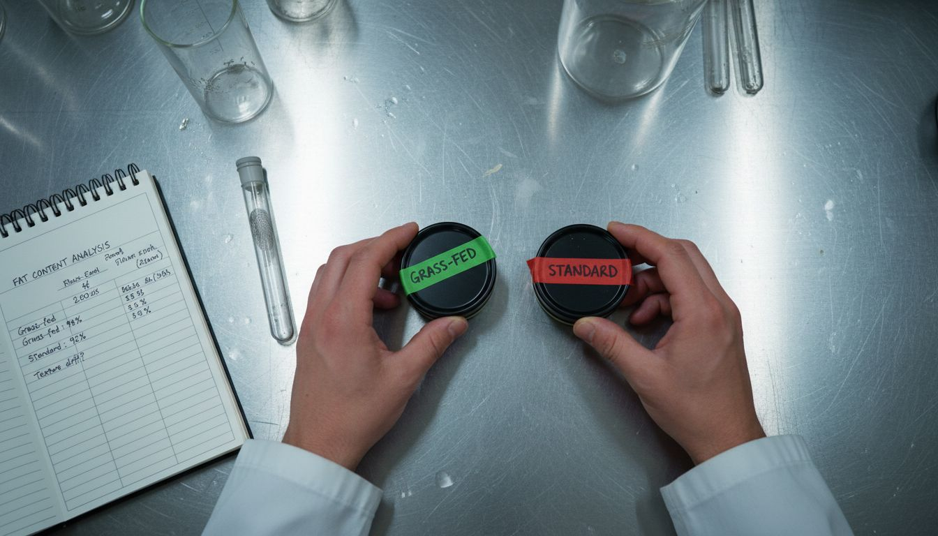 Comparing grass-fed and regular tallow samples
