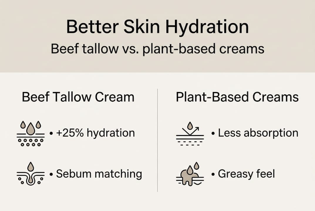 Infographic beef tallow versus plant creams