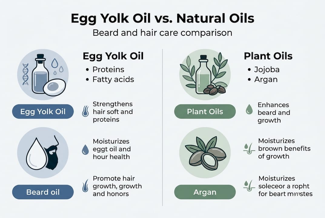 Infographic comparing egg yolk oil and plant oils
