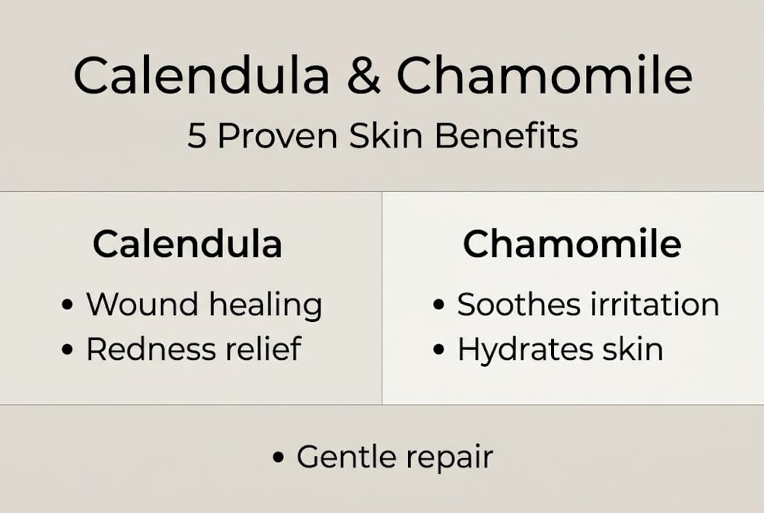 Infographic showing 5 key skin benefits