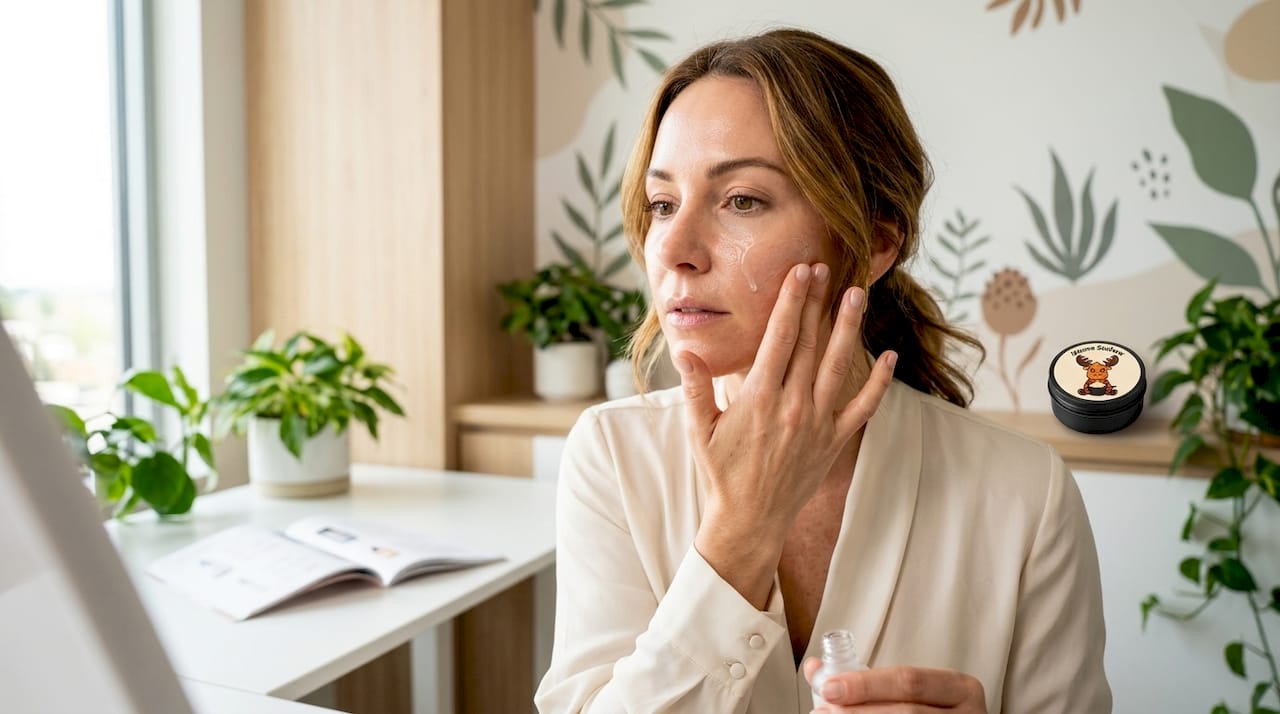 Dermatologist applying humectant serum in clinic