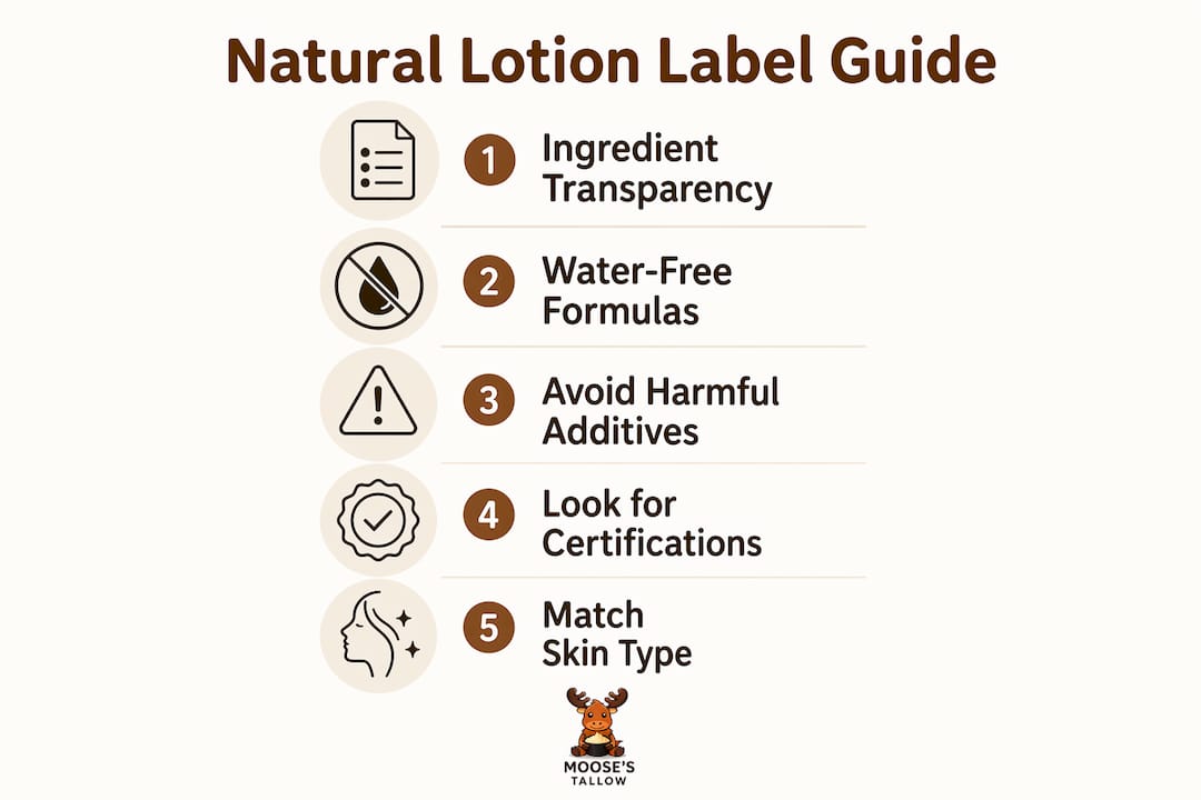 Guía infográfica para leer las etiquetas de lociones naturales