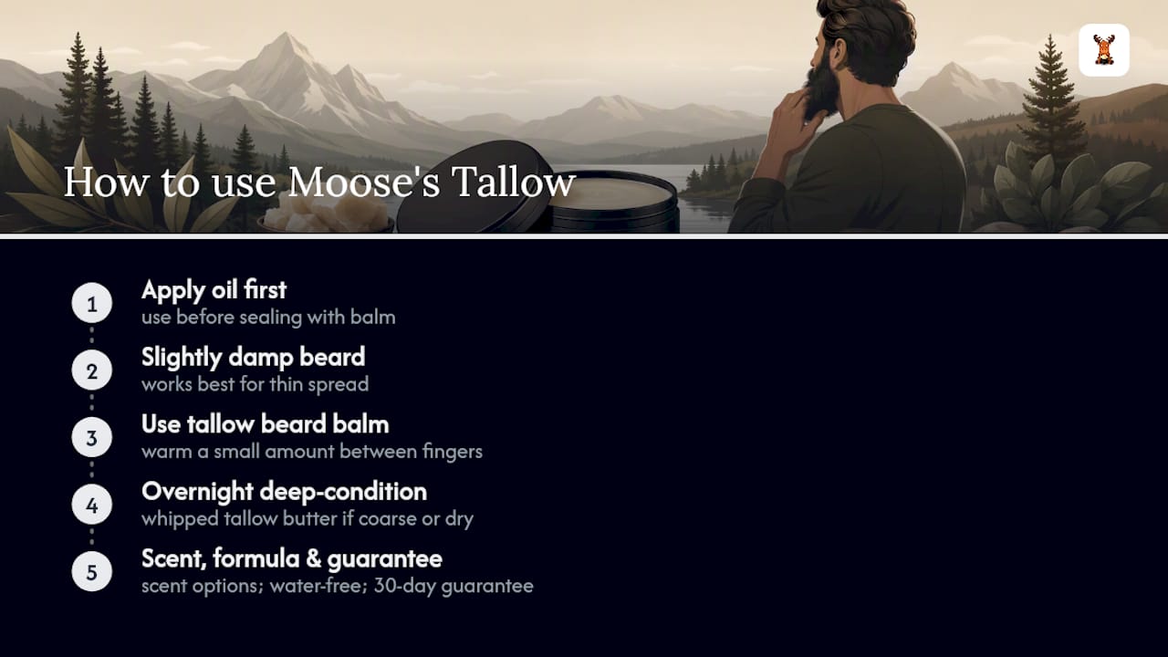 How Moose's Tallow Fits Your Beard Routine — overview diagram