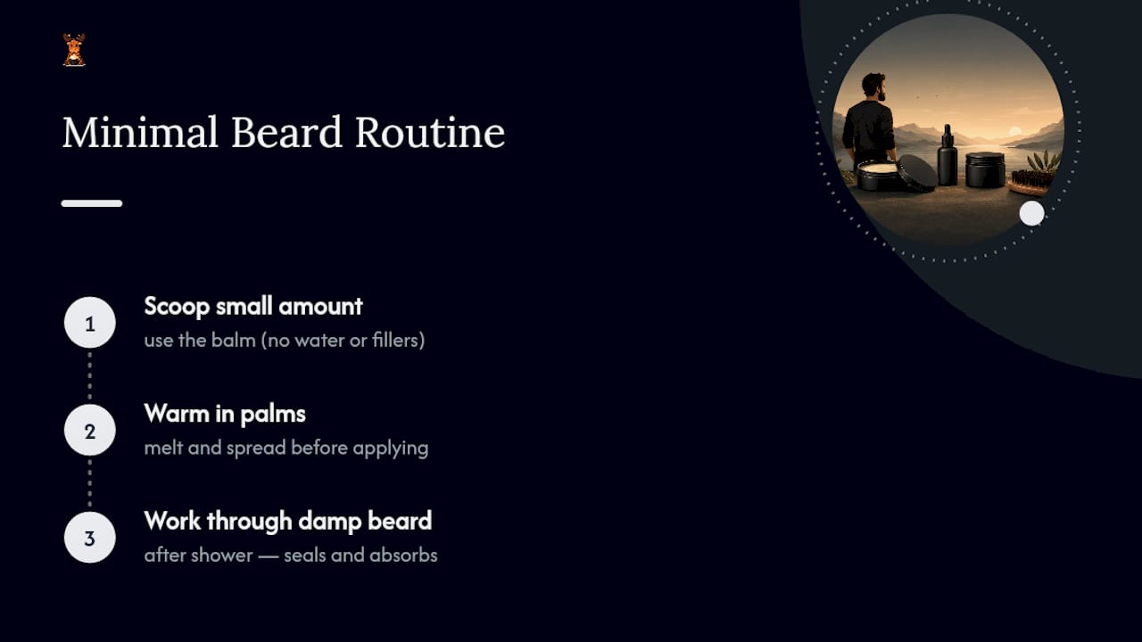 Why I Keep Beard Care Simple — overview diagram