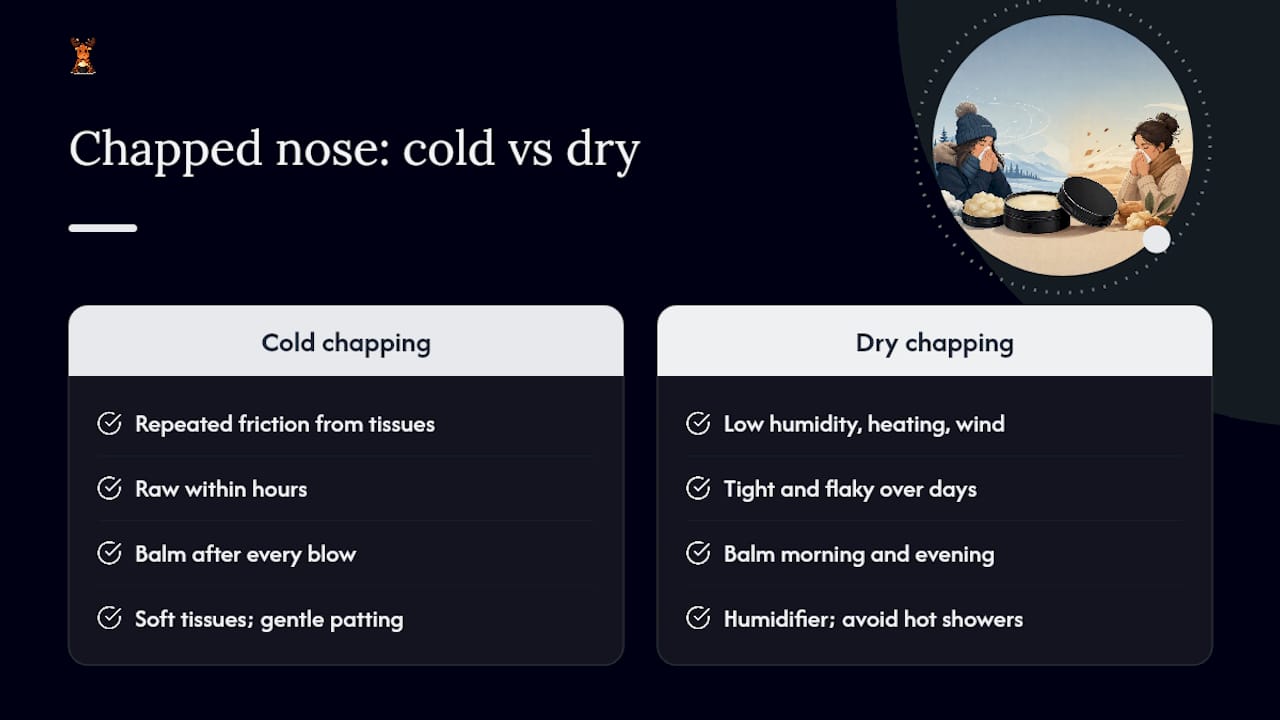 Cold-related versus dry-weather chapping comparison