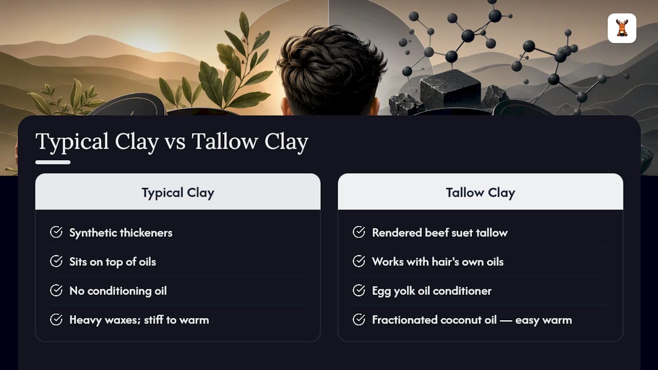 Try Tallow Hair Clay With Egg Yolk Oil — overview diagram