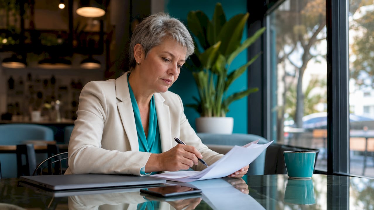 Independent compliance advisor reviewing regulations