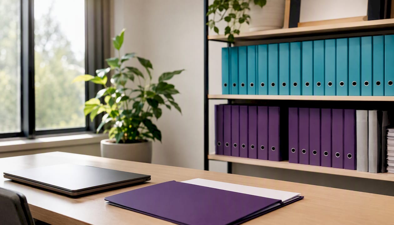 Evidence library and data organization setup in office