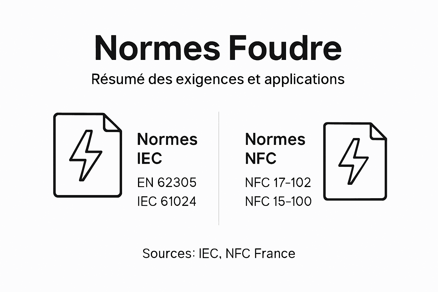 Panorama des principales normes de protection contre la foudre