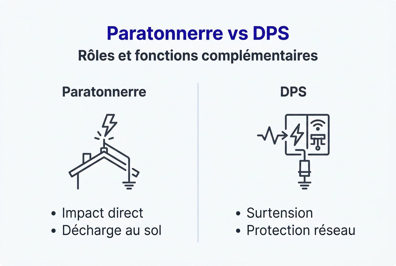 Infographie : comprendre la différence entre un paratonnerre et un dispositif de protection contre les surtensions (DPS)