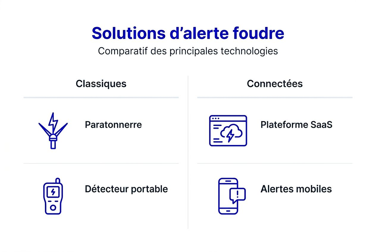 Comparatif des différentes solutions d’alerte contre la foudre en un coup d’œil