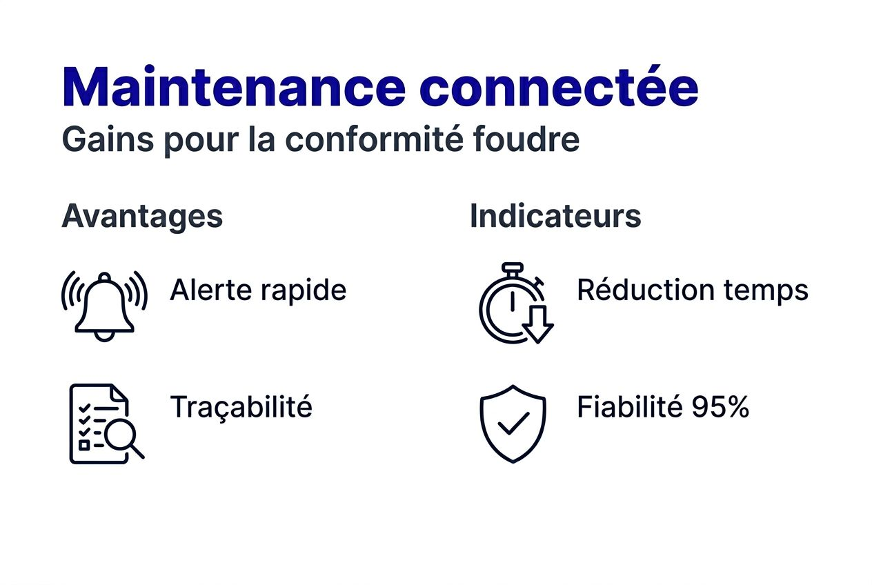 Découvrez en image les bénéfices de la maintenance connectée pour la protection contre la foudre.