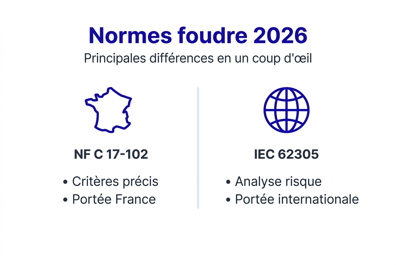 Comparatif des principales normes de protection contre la foudre : ce qu’il faut savoir