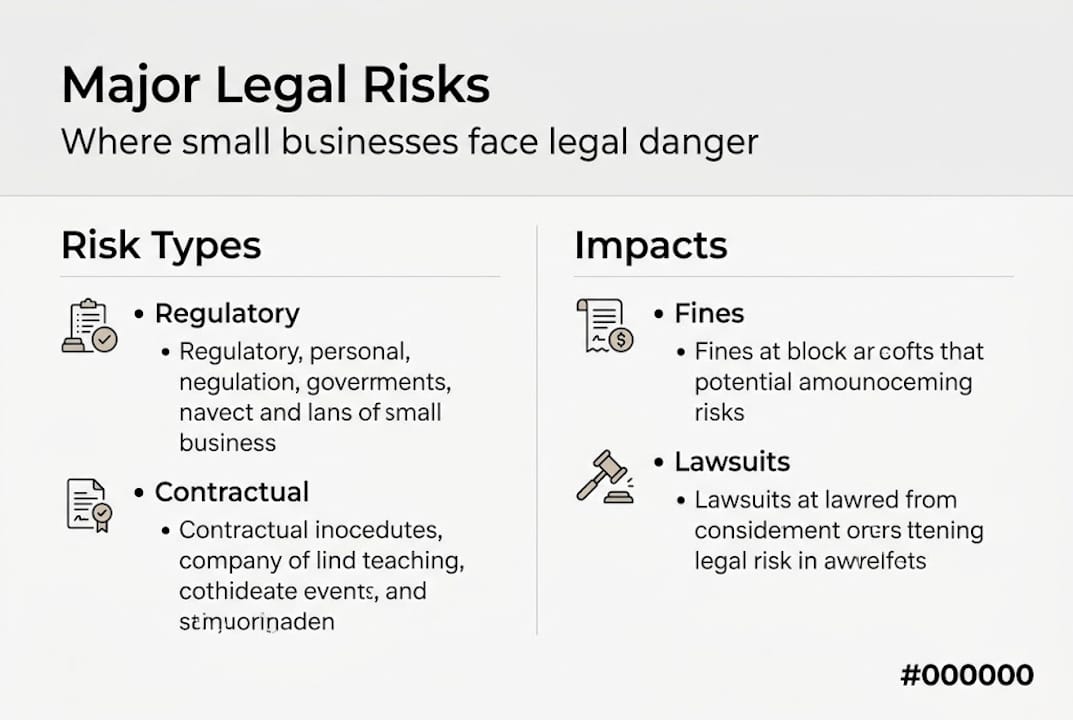Infographic of legal risk types and impacts