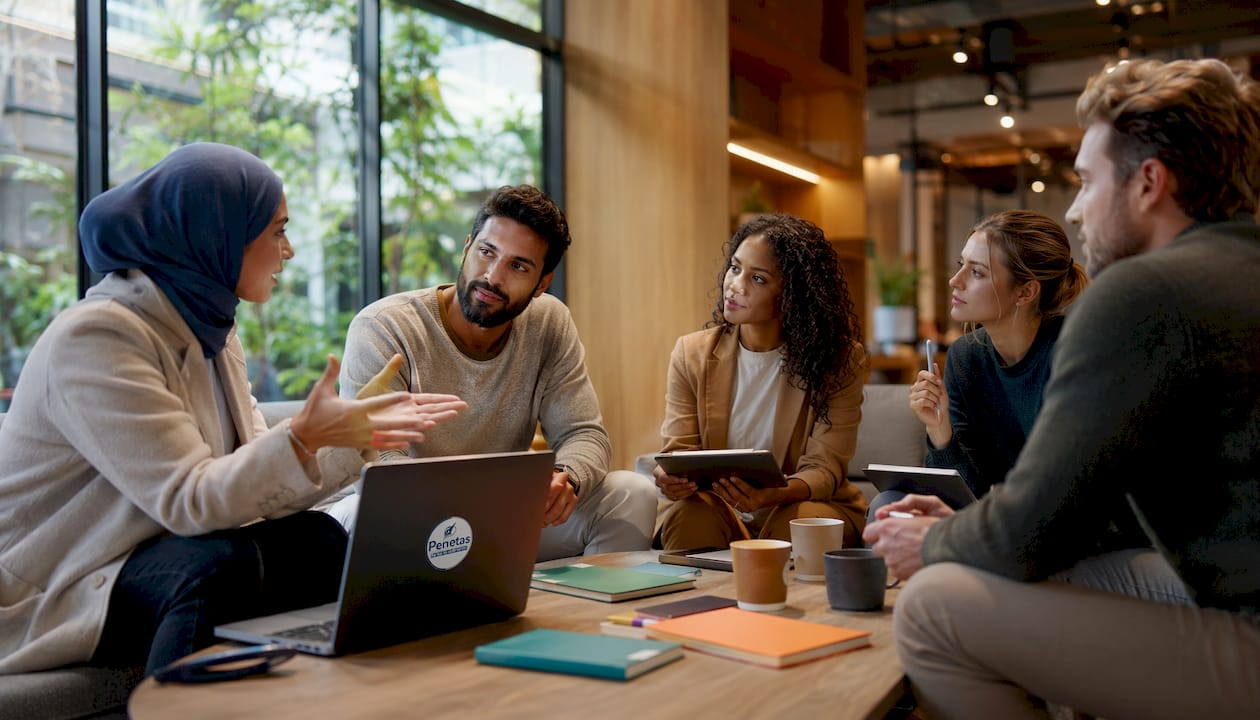 Tijdens een goed gesprek aan tafel groeit het onderlinge vertrouwen tussen professionals met verschillende achtergronden.