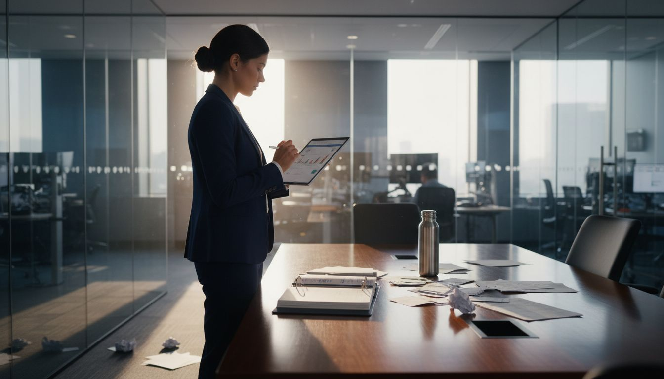 Investor reviews gold positions on busy trading floor