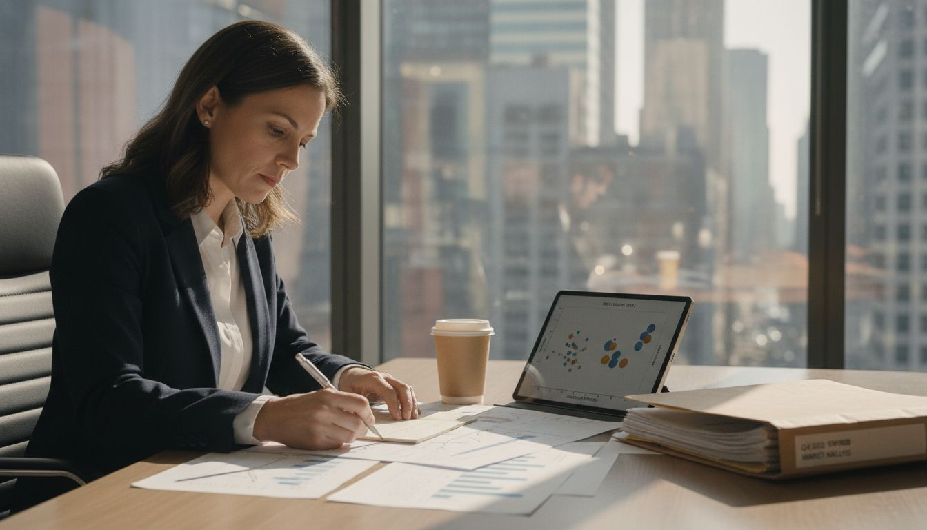 Portfolio manager reviews precious metals volatility data