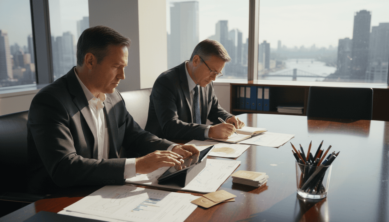 Investors discussing gold trading strategies