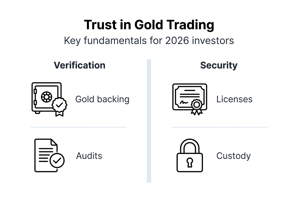 Infographic on gold trading trust fundamentals