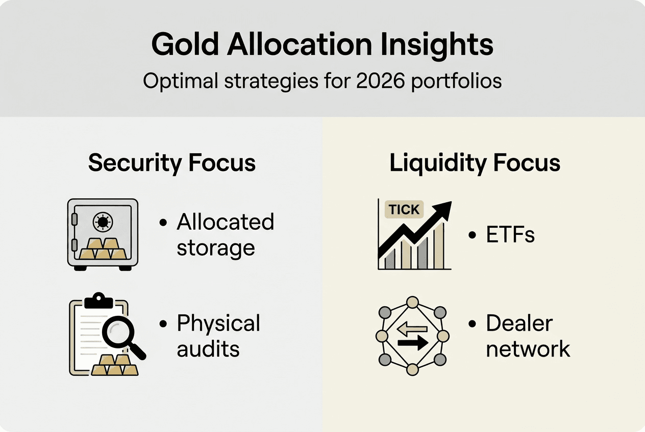 Infographic on gold allocation strategies