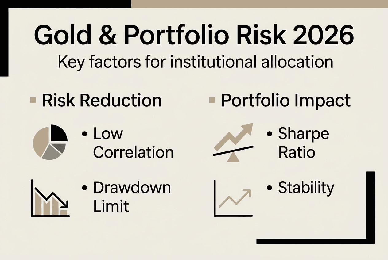 Infographic gold portfolio risk management 2026