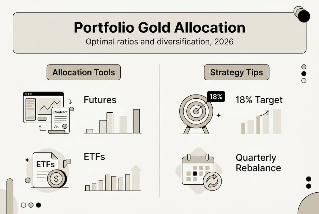 Infographic showing optimal gold allocation tips