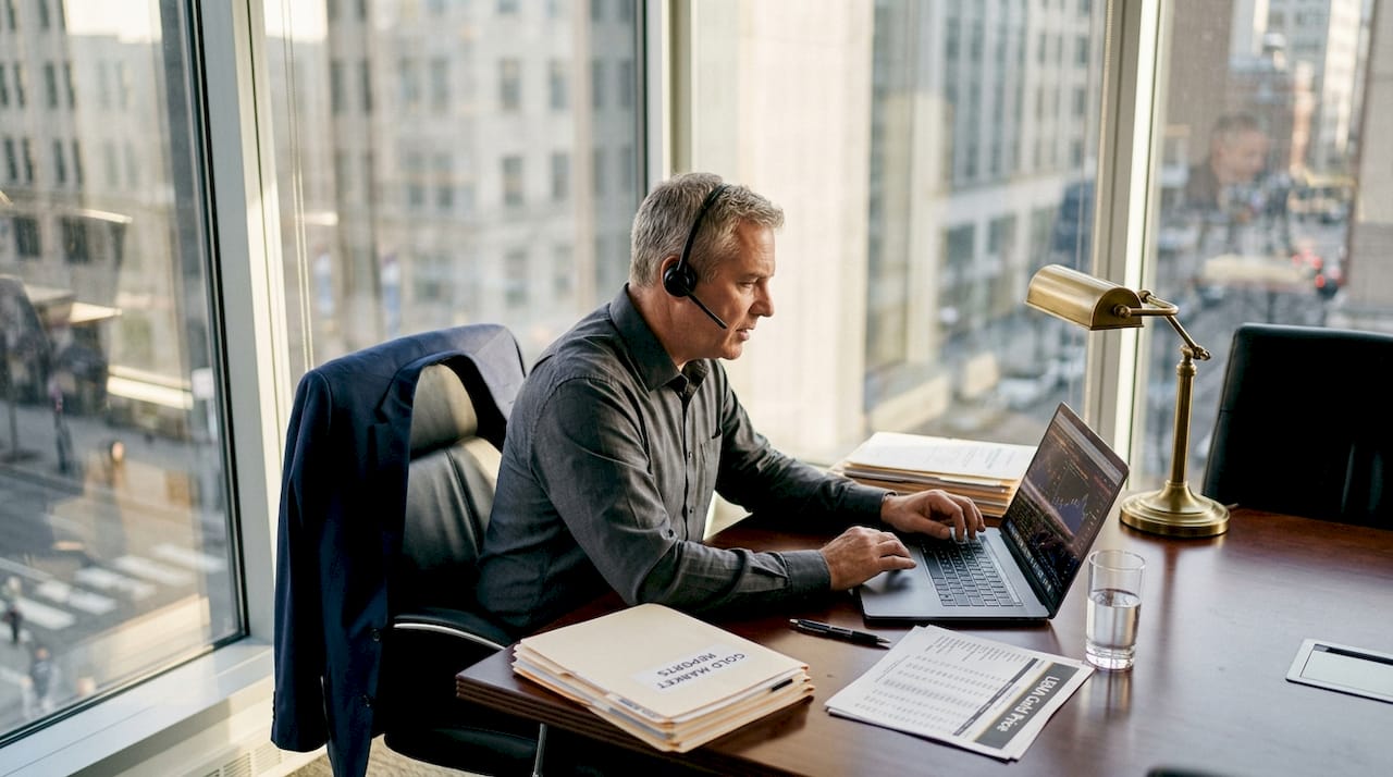 Investor reviewing OTC gold trading market data