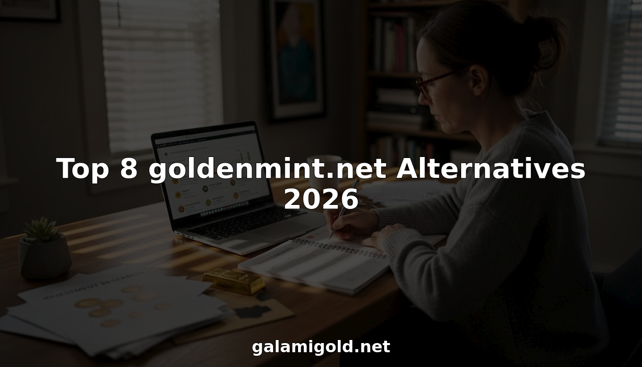 Woman researching gold investment platforms at desk