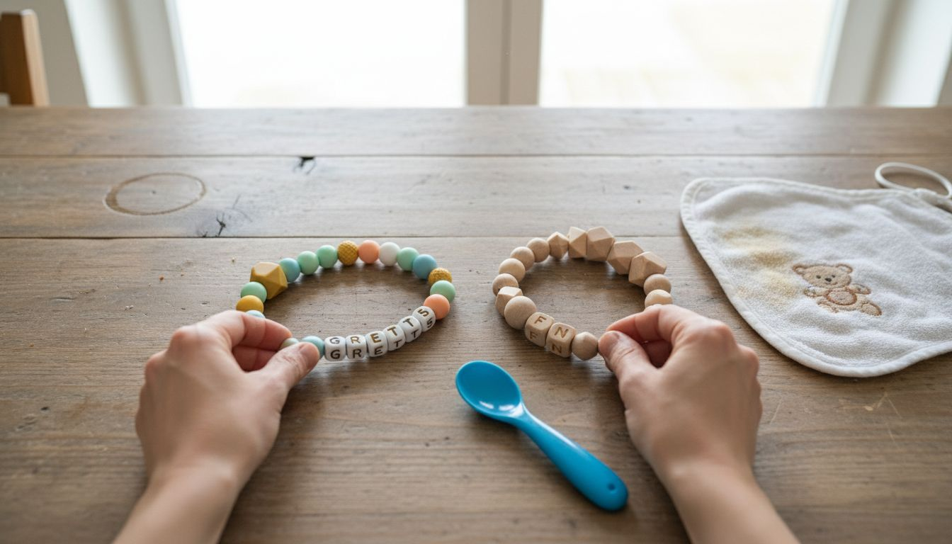 Silikon- oder Holz-Babykette: Was passt besser für mein Kind?