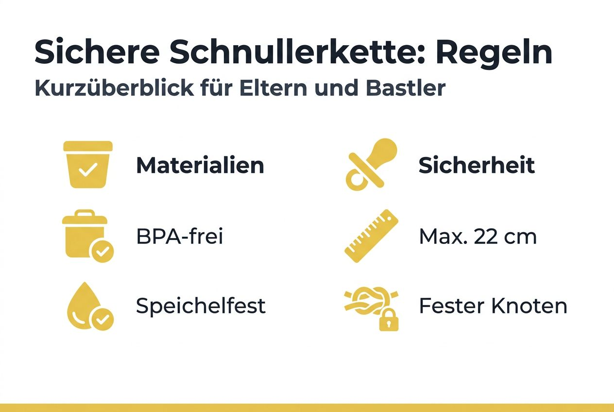 Kompakte Übersicht: So bleibt die Schnullerkette sicher