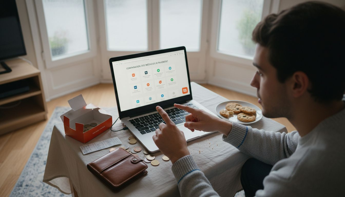Deux personnes discutent des différentes solutions pour payer en toute sécurité.