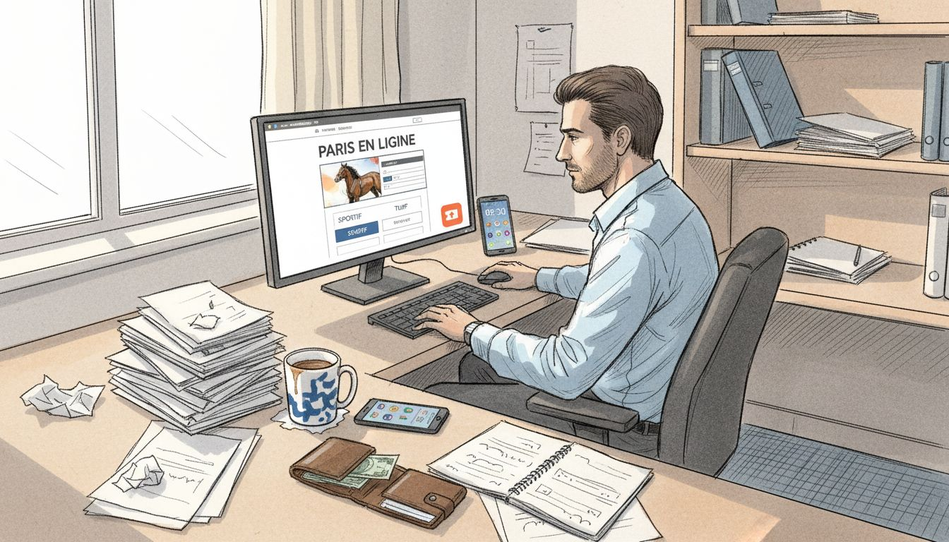 Un joueur consulte un site de paris en ligne basé à l’étranger pour vérifier sa fiabilité.