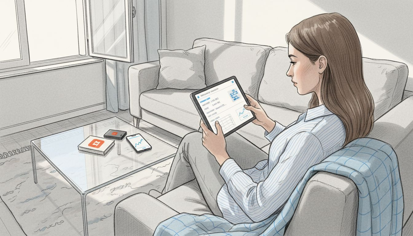 Une femme mise sur des événements sportifs en utilisant des cryptomonnaies.