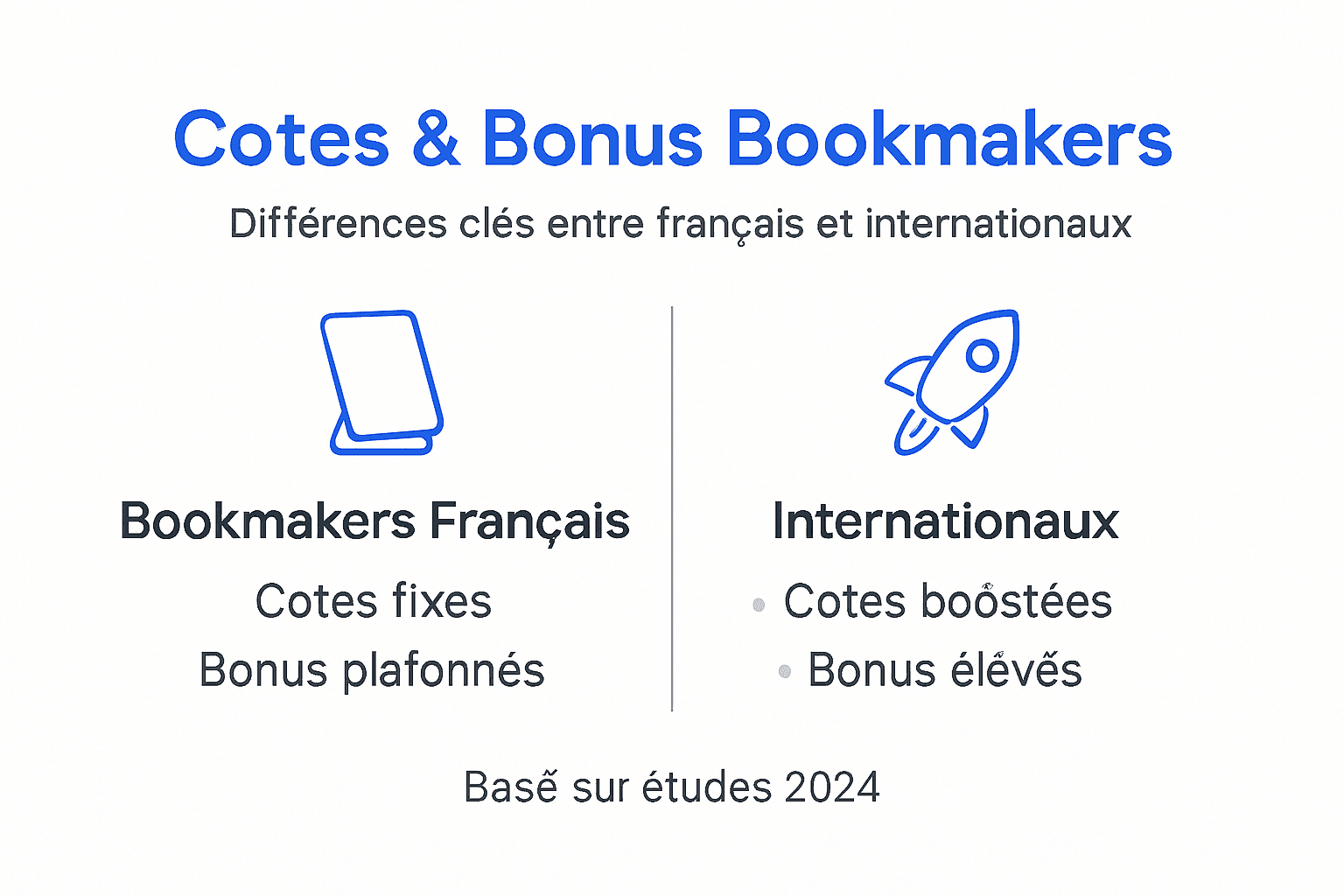 Infographie : le comparatif des cotes et des offres de bienvenue des principaux sites de paris sportifs